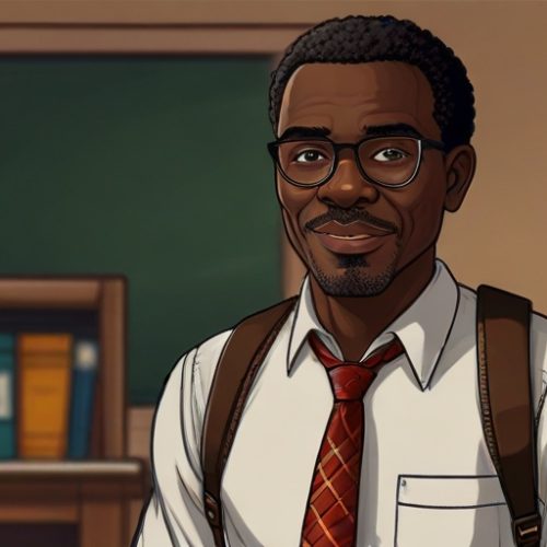 Default_create_a_cartoon_image_like_a_invencible_of_a_man_teac_2